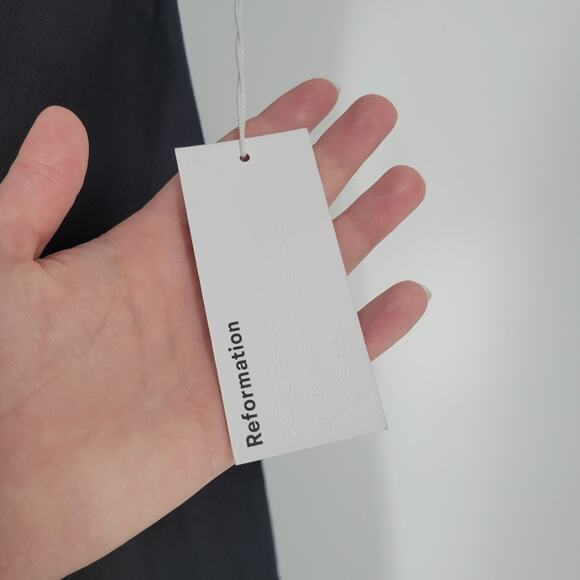 Reformation Black Open Back Linen Selia Maxi Dress XL - Picture 6 of 12